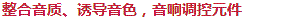 整合音質(zhì)、誘導(dǎo)音色，音響調(diào)控元件